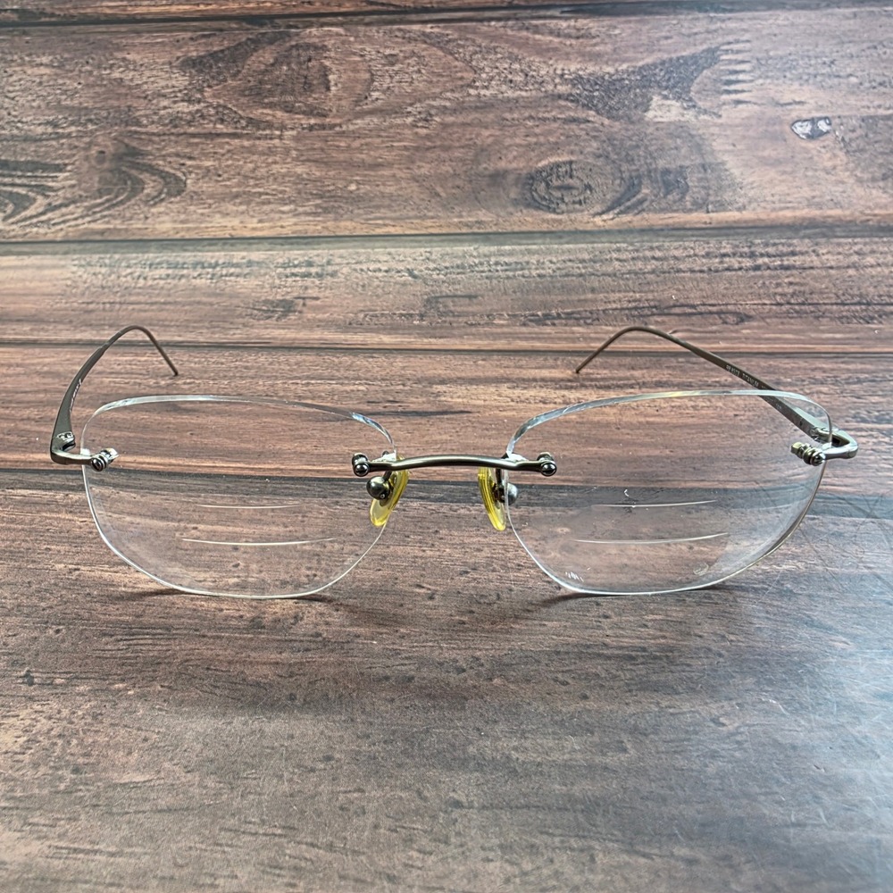 Ray Ban RB 8503 1003 Titanium Rimless Eyeglasses Gunmetal Gray Italy 51-17-140